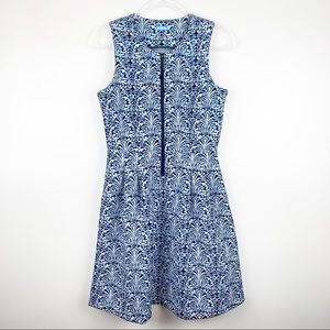 J.McLaughlin Scuba Zip Front A-Line Dress Medium